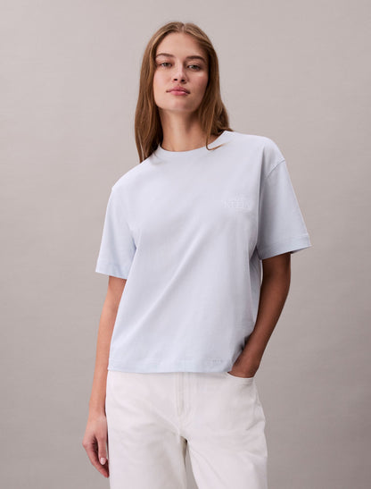 Embroidered Logo Graphic Boxy T-Shirt - Calvin Klein Women