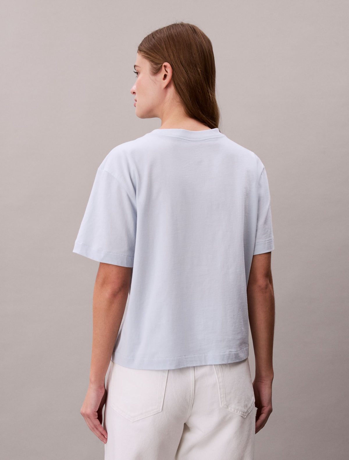 Embroidered Logo Graphic Boxy T-Shirt - Calvin Klein Women