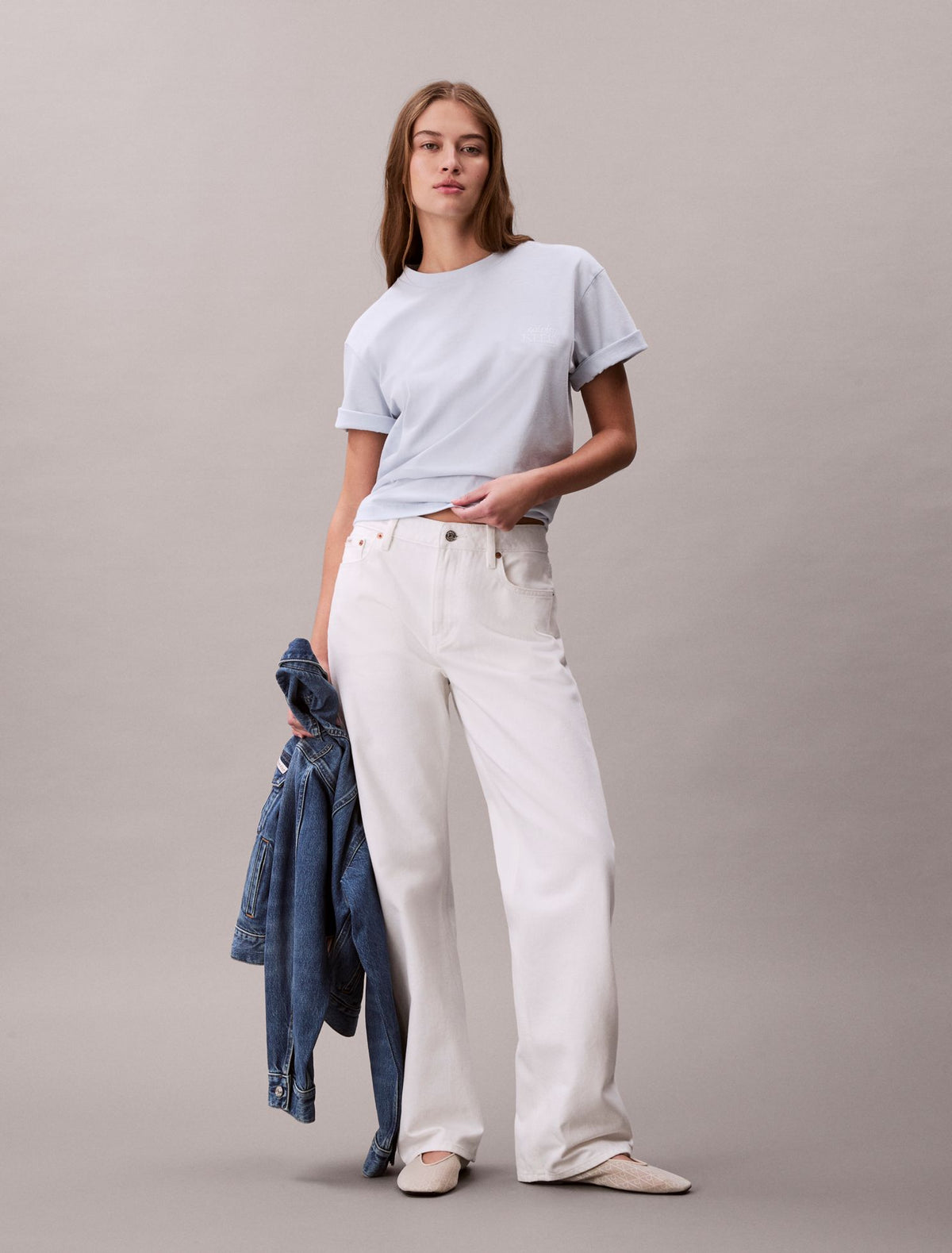Embroidered Logo Graphic Boxy T-Shirt - Calvin Klein Women