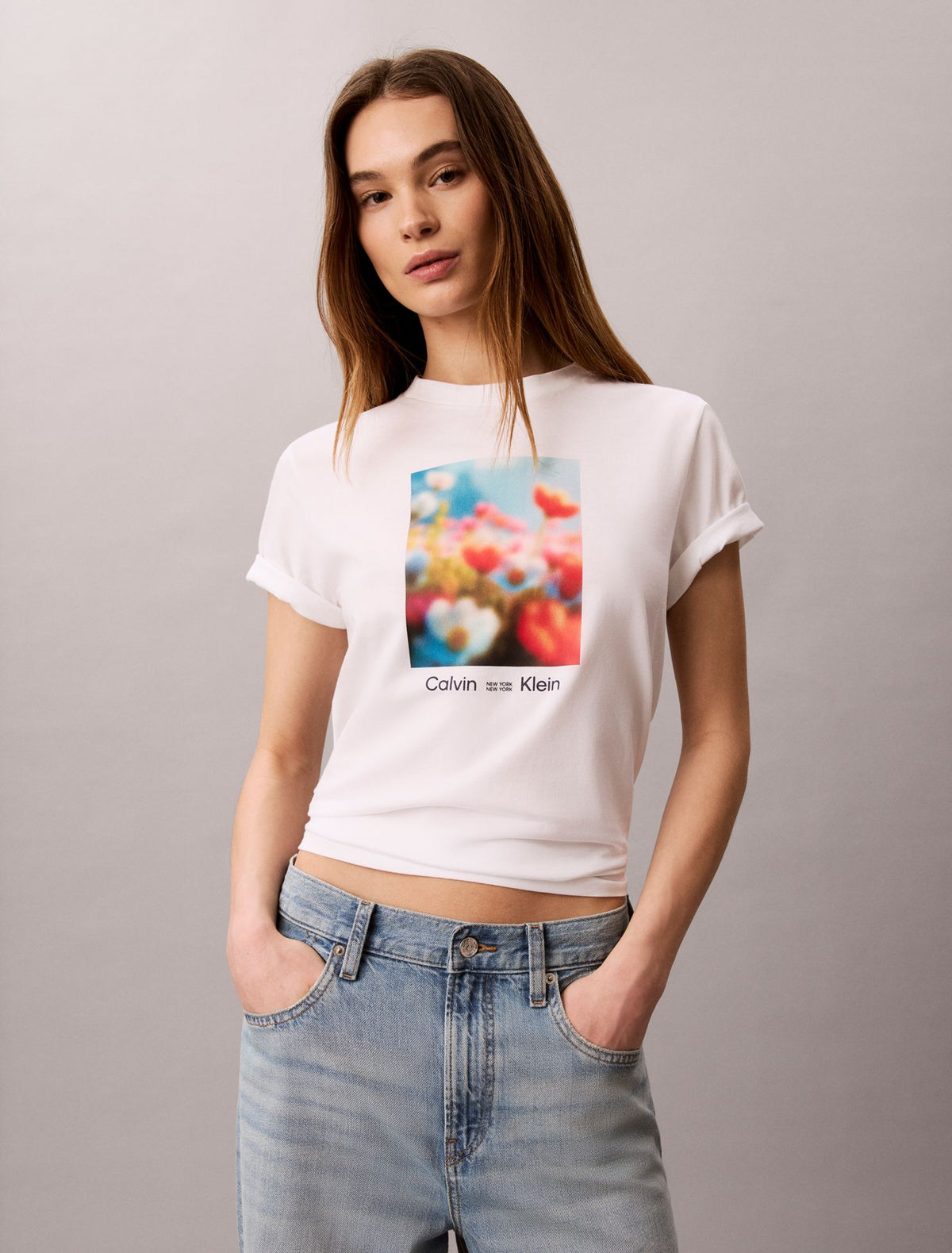 Flower Graphic Classic T-Shirt - Calvin Klein Women