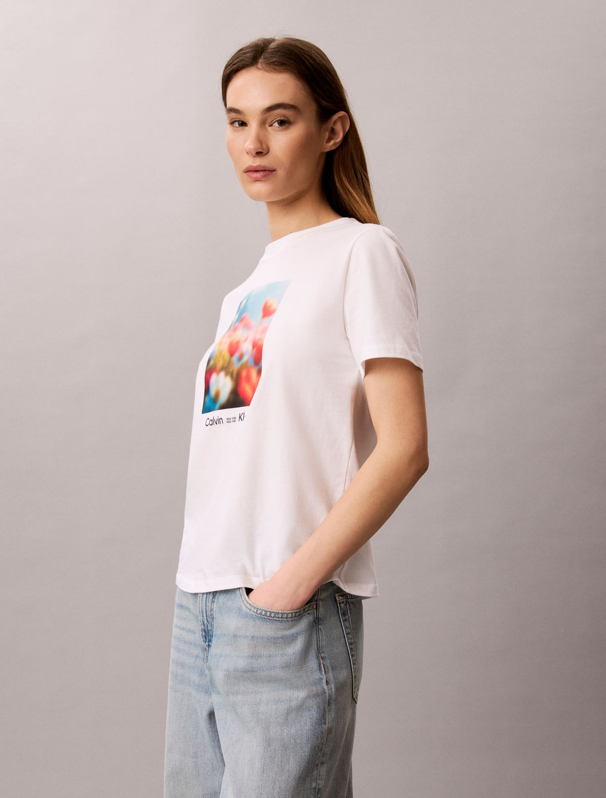 Flower Graphic Classic T-Shirt - Calvin Klein Women