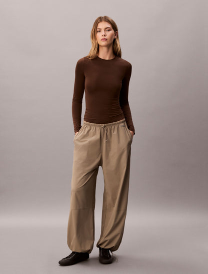 Nylon Stretch Slim T-Shirt - Calvin Klein Women
