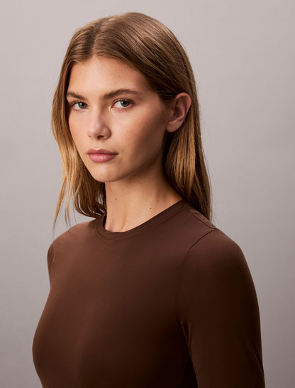 Nylon Stretch Slim T-Shirt - Calvin Klein Women