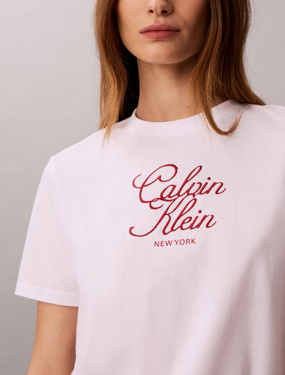 Script Logo Graphic Classic T-Shirt - Calvin Klein Women