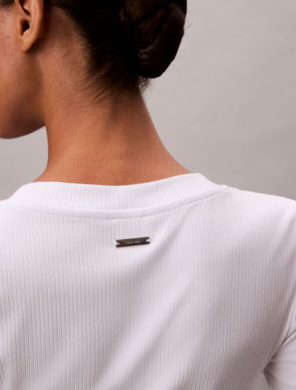 Modal Stretch Rib Slim T-Shirt - Calvin Klein Women