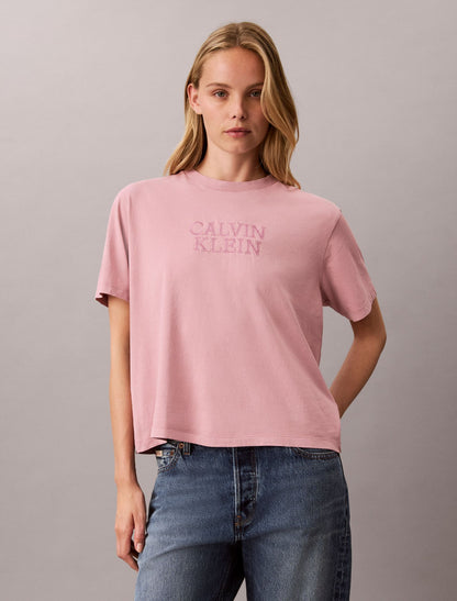 Boxy Graphic Logo Tee - Calvin Klein Women