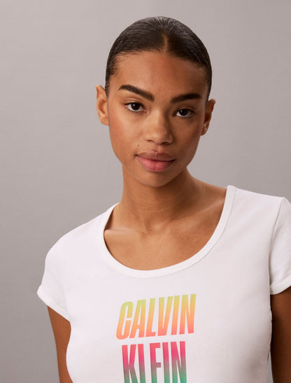 Pride Slim Scoopneck Tee - Calvin Klein Women
