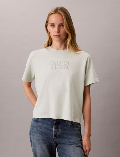 Boxy Graphic Logo Tee - Calvin Klein Women