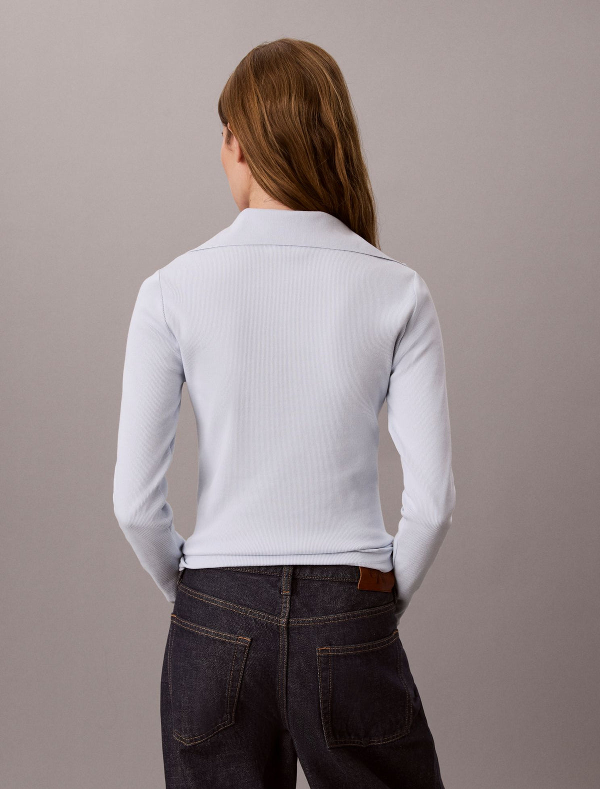 Woven Monologo Henley Turtleneck Sweater - Calvin Klein Women