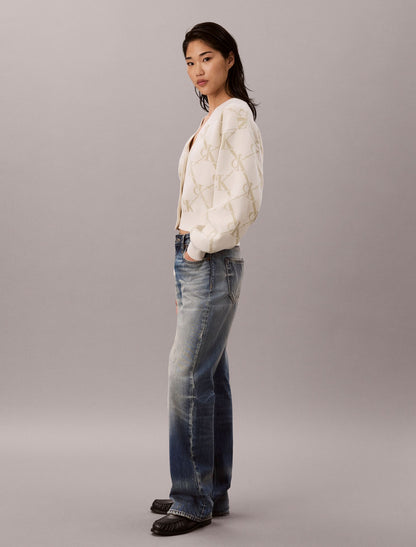 Monogram Logo Cardigan Sweater - Calvin Klein Women