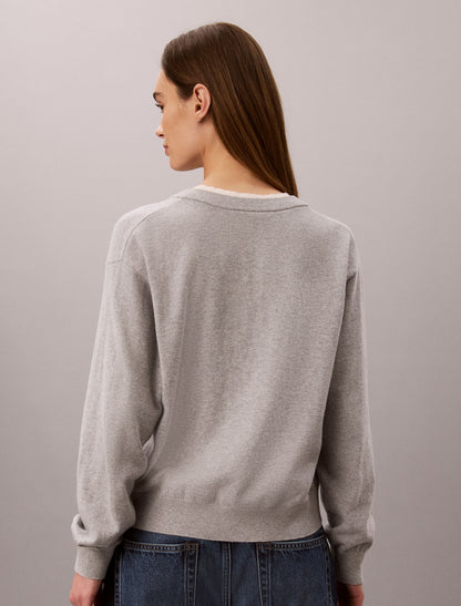 Dual Layer Relaxed Sweater - Calvin Klein Women