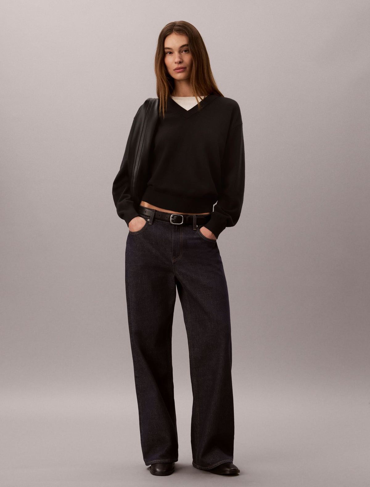 Dual Layer Relaxed Sweater - Calvin Klein Women