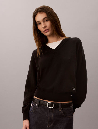 Dual Layer Relaxed Sweater - Calvin Klein Women