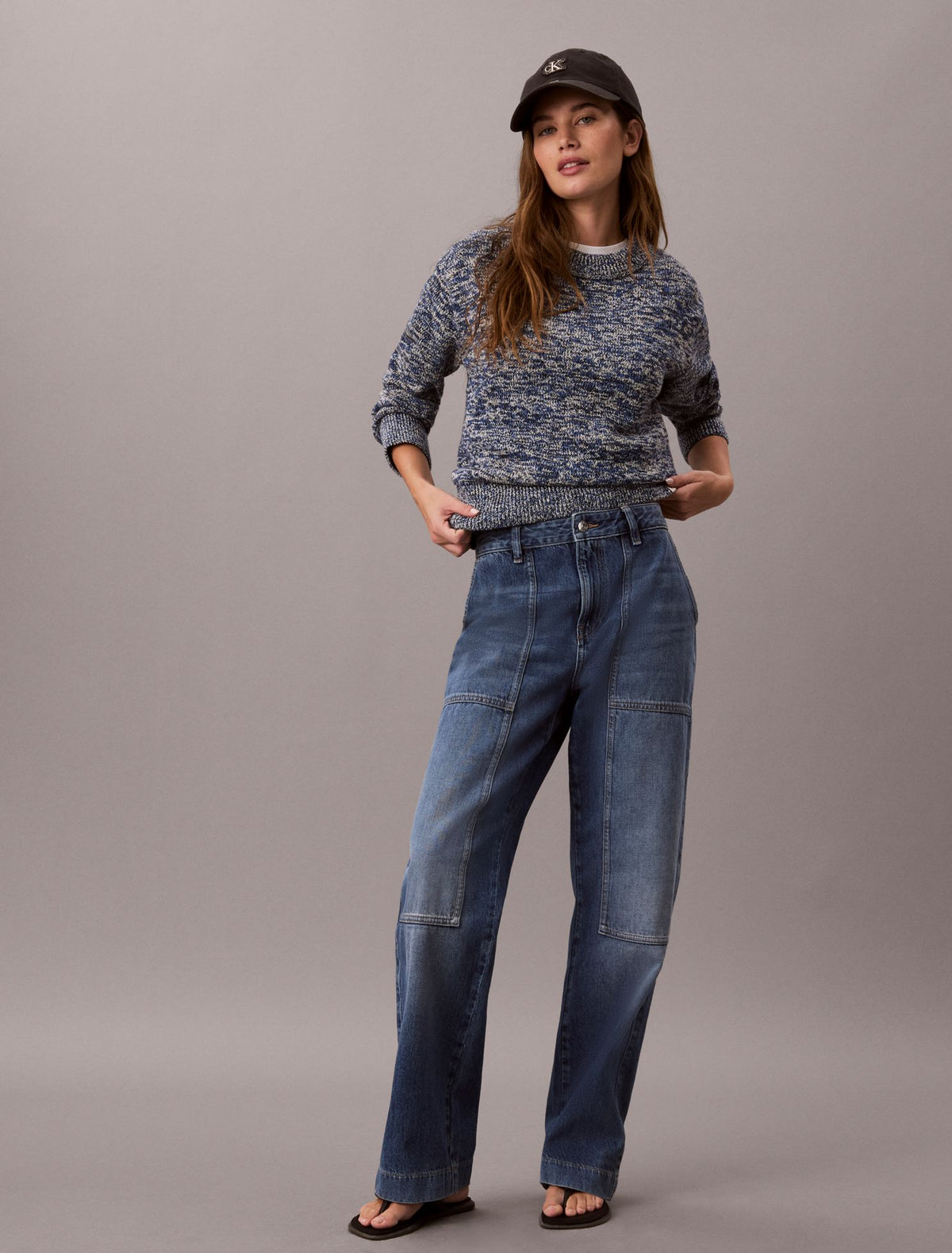 Chunky Cotton Mouline Sweater - Calvin Klein Women