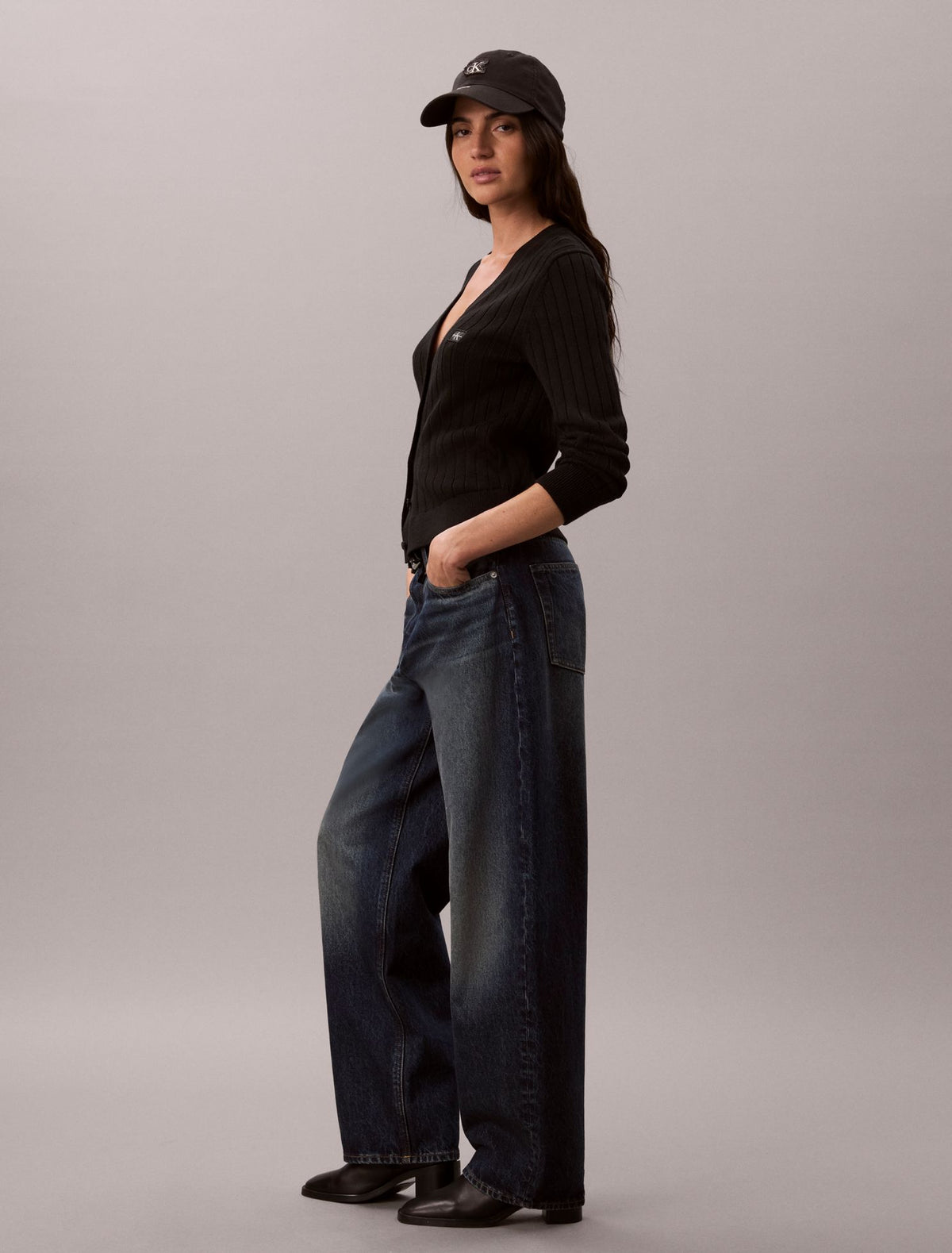 Woven Monologo Cardigan - Calvin Klein Women