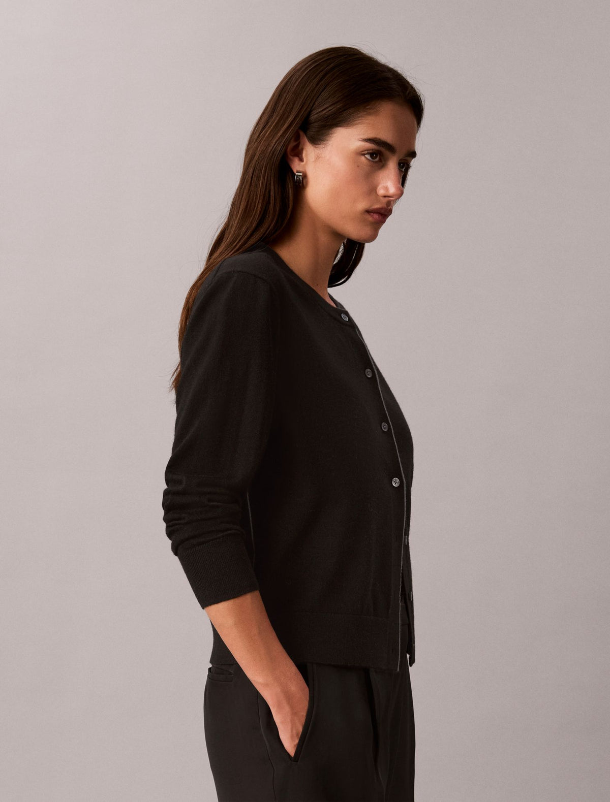 Merino Wool Blend Cardigan - Calvin Klein Women