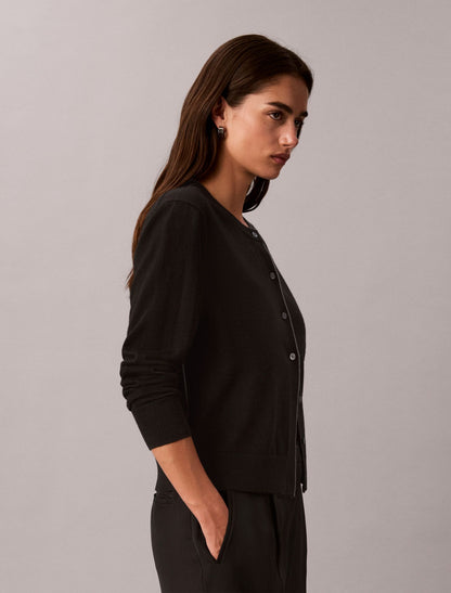 Merino Wool Blend Cardigan - Calvin Klein Women