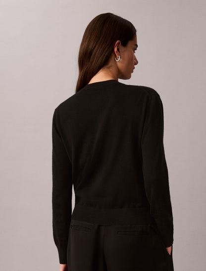 Merino Wool Blend Cardigan - Calvin Klein Women