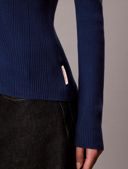 Smooth Cotton Rib Cardigan Sweater - Calvin Klein Women