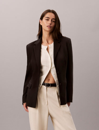 Smooth Cotton Rib Cardigan Sweater - Calvin Klein Women