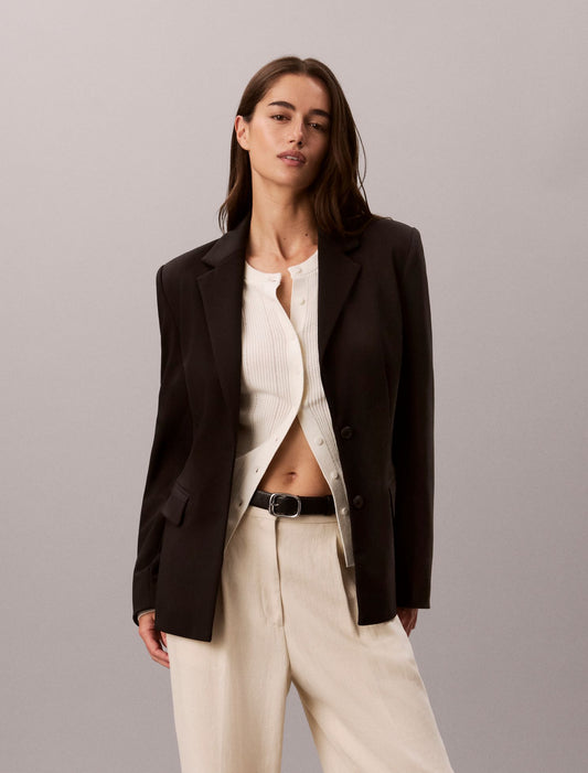 Smooth Cotton Rib Cardigan Sweater - Calvin Klein Women