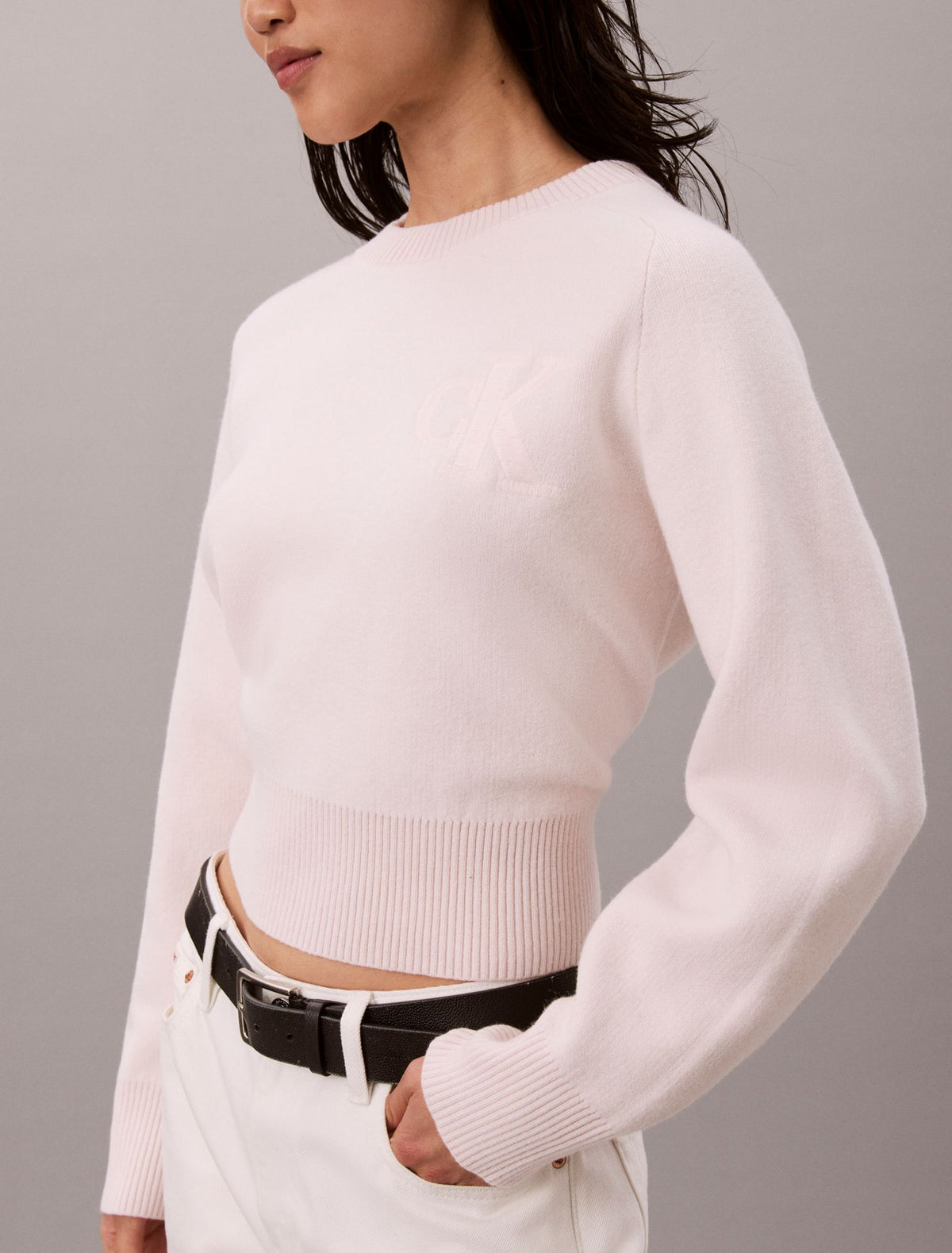 Cotton Wool Raglan Sweater - Calvin Klein Women
