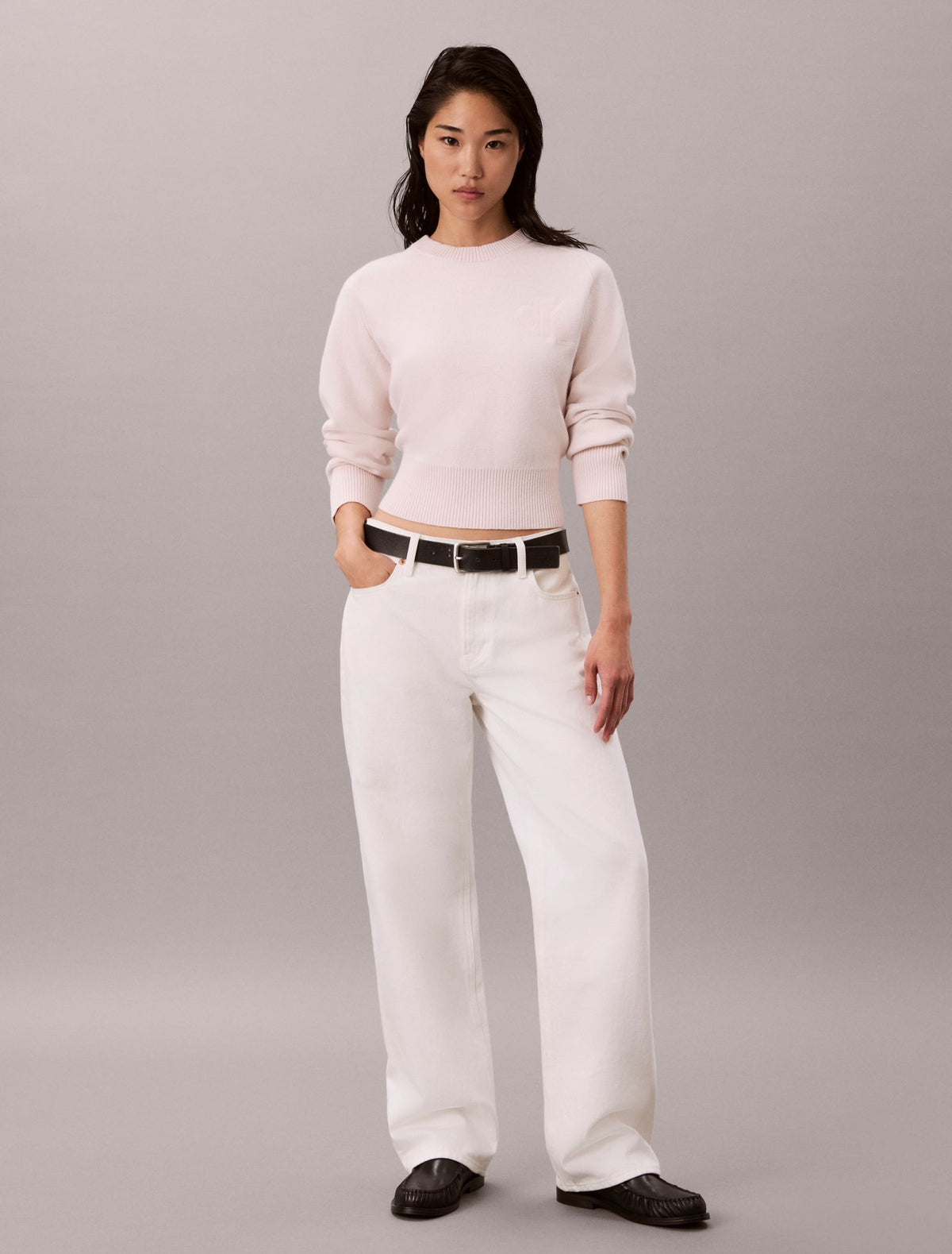 Cotton Wool Raglan Sweater - Calvin Klein Women