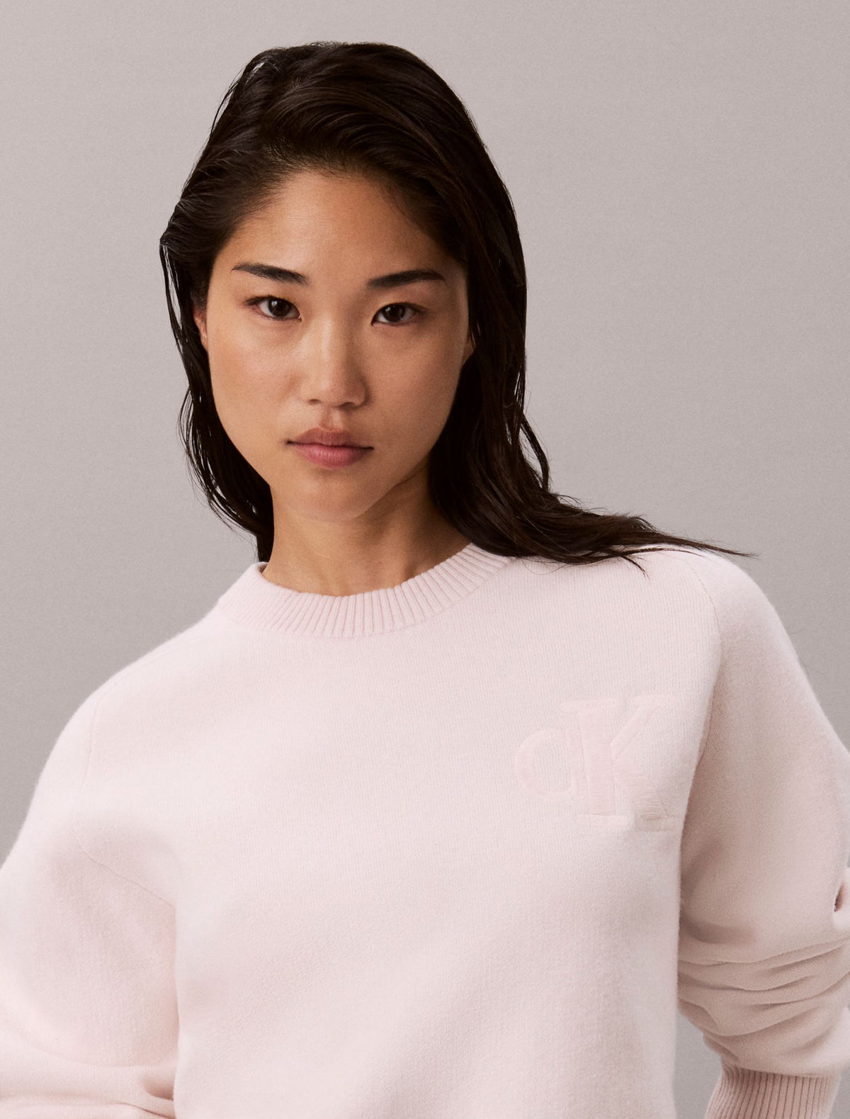 Cotton Wool Raglan Sweater - Calvin Klein Women