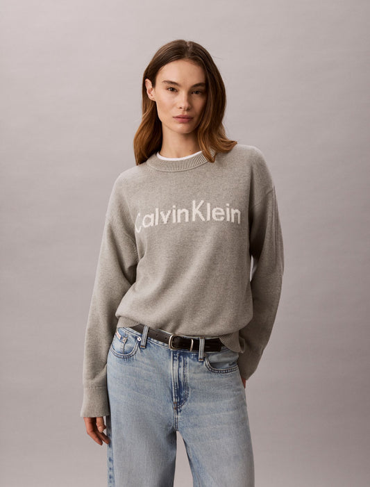 Logo Graphic Relaxed Sweater - Calvin Klein Women