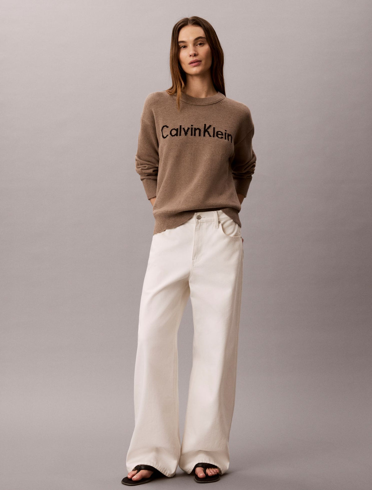 Logo Graphic Relaxed Sweater - Calvin Klein Women