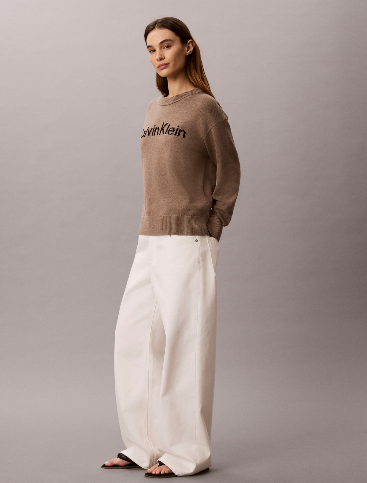 Logo Graphic Relaxed Sweater - Calvin Klein Women