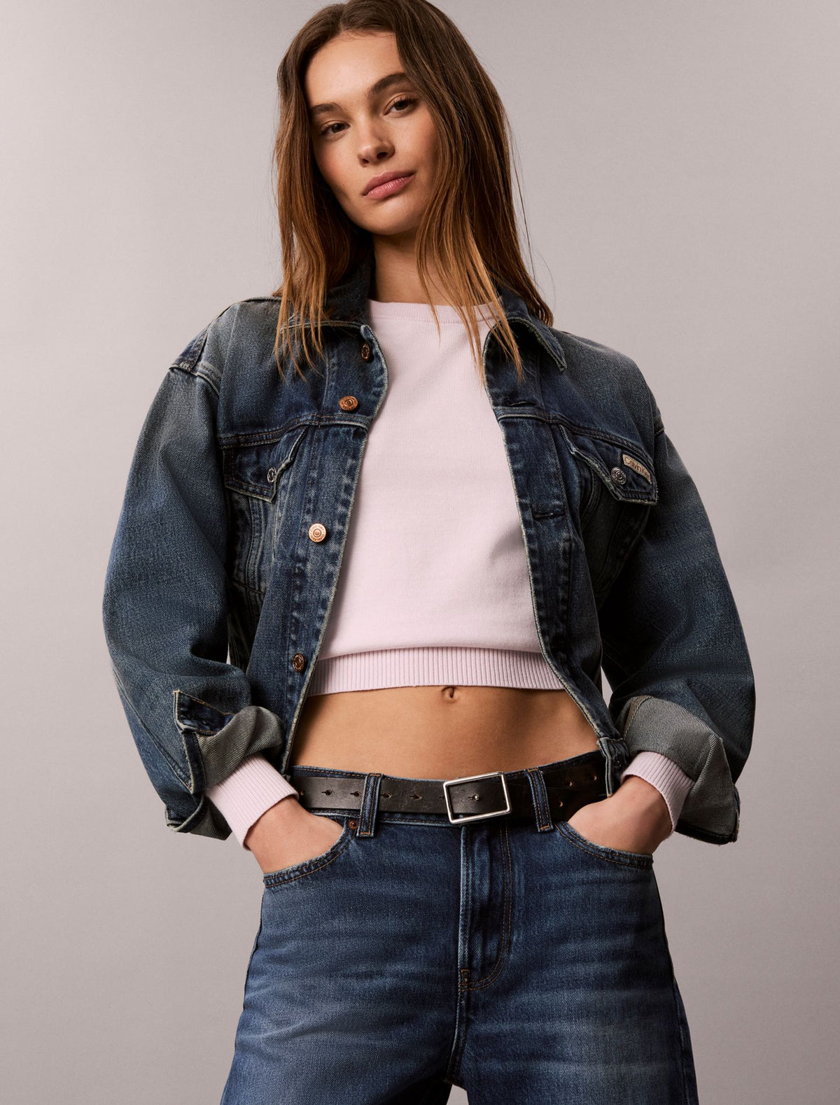 Smooth Cotton Crewneck Sweater - Calvin Klein Women
