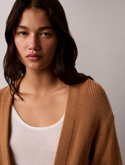 Merino Wool Blend Duster Cardigan - Calvin Klein Women