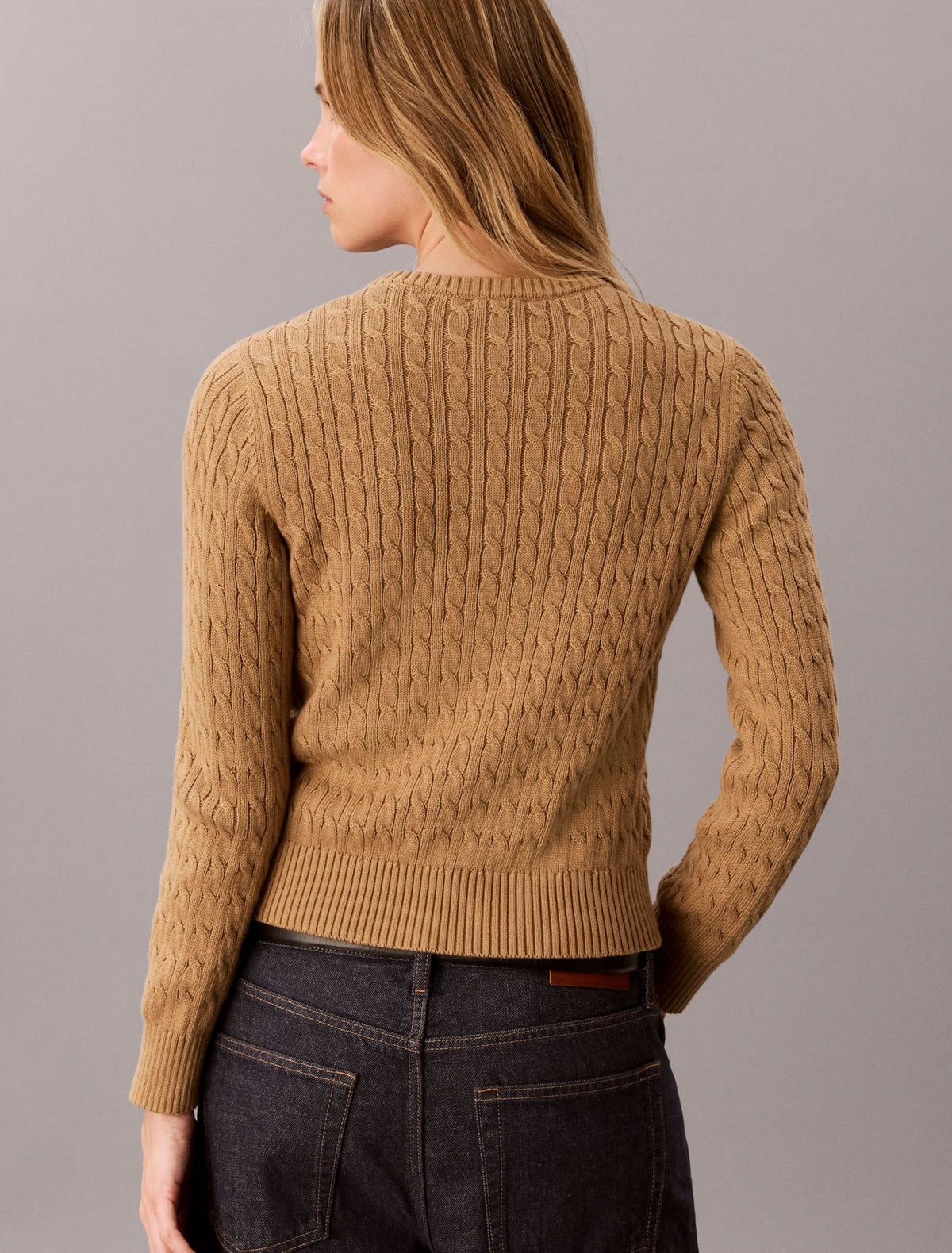 Cable Knit Cardigan Sweater - Calvin Klein Women