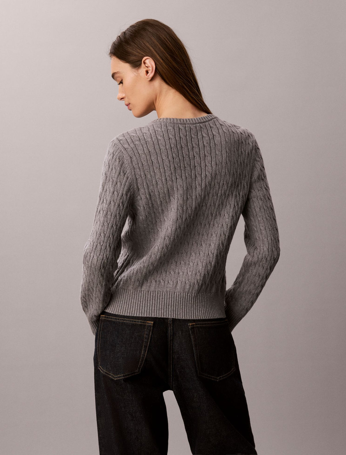 Cable Knit Cardigan Sweater - Calvin Klein Women