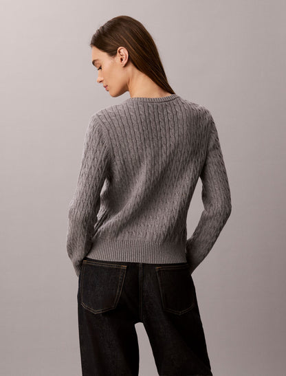 Cable Knit Cardigan Sweater - Calvin Klein Women