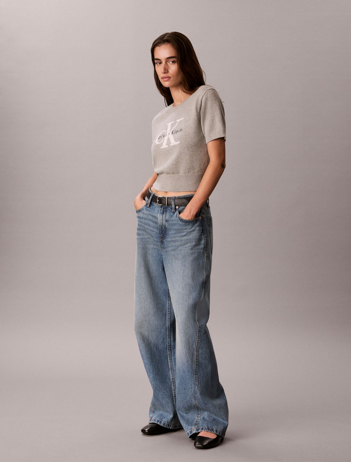Monologo Short Sleeve Sweater - Calvin Klein Women