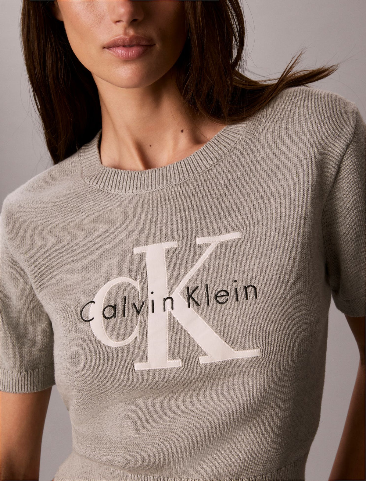 Monologo Short Sleeve Sweater - Calvin Klein Women