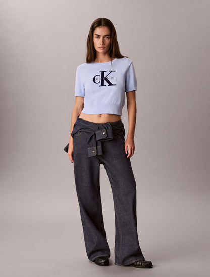 Monologo Short Sleeve Sweater - Calvin Klein Women