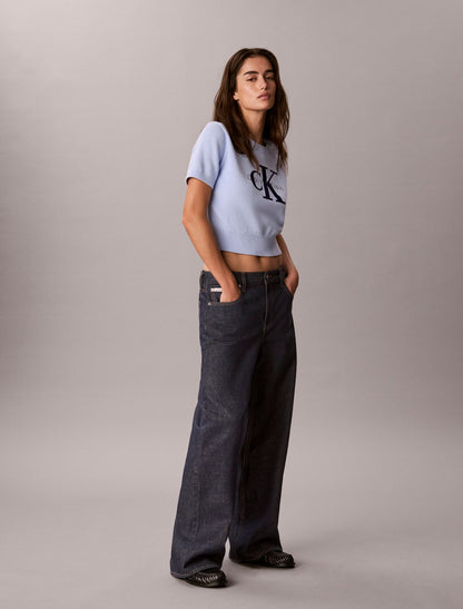 Monologo Short Sleeve Sweater - Calvin Klein Women