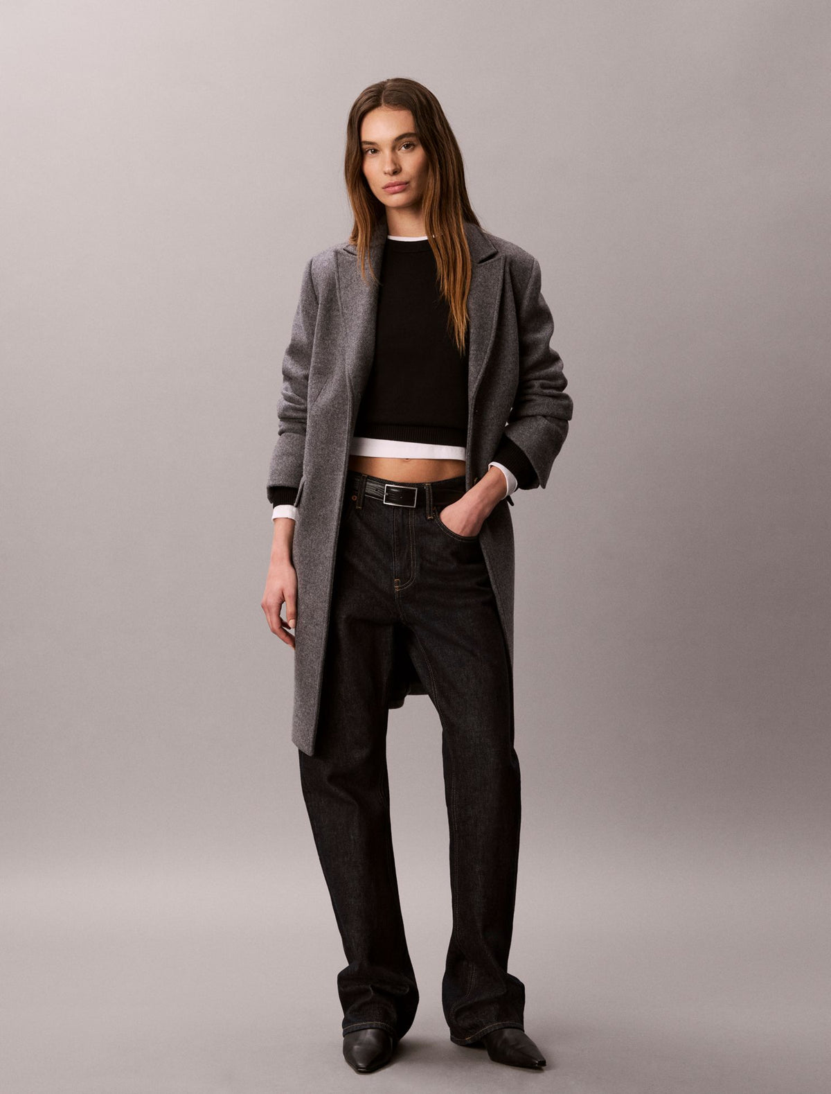Smooth Cotton Crewneck Sweater - Calvin Klein Women