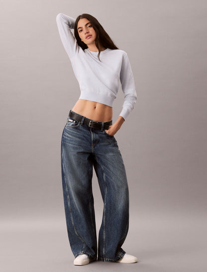 Smooth Cotton Crewneck Sweater - Calvin Klein Women