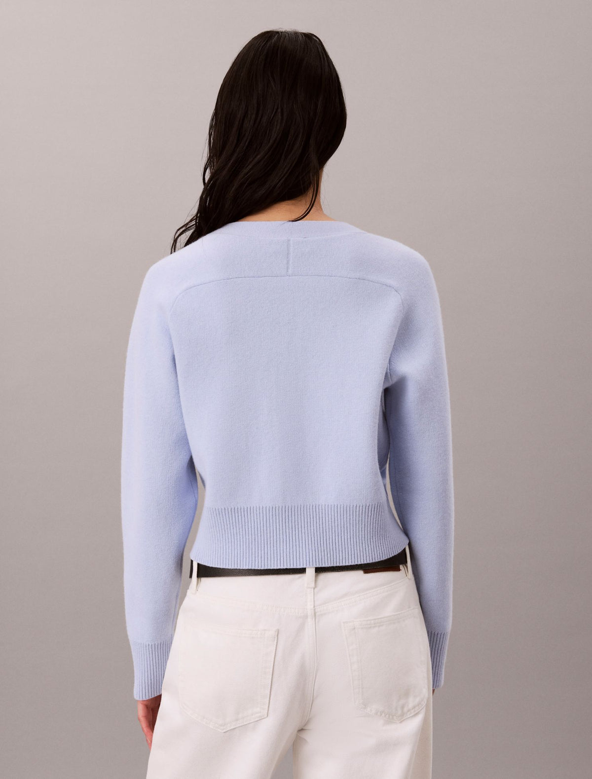 Wool Cotton Raglan Cardigan - Calvin Klein Women