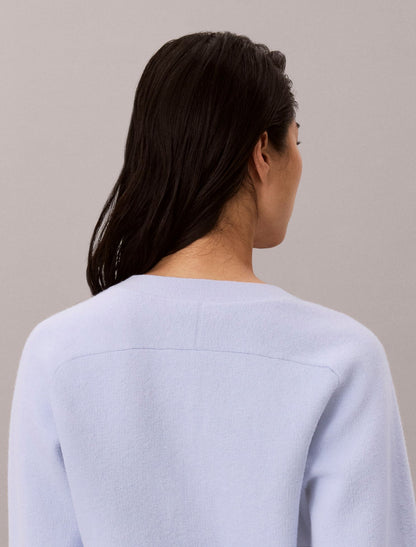 Wool Cotton Raglan Cardigan - Calvin Klein Women