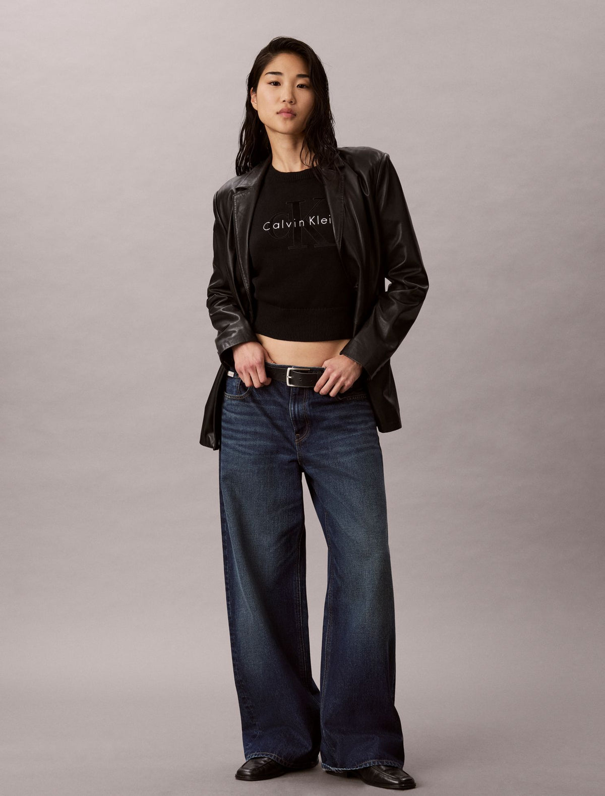 Monologo Short Sleeve Sweater - Calvin Klein Women