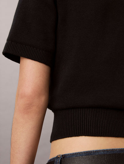 Monologo Short Sleeve Sweater - Calvin Klein Women