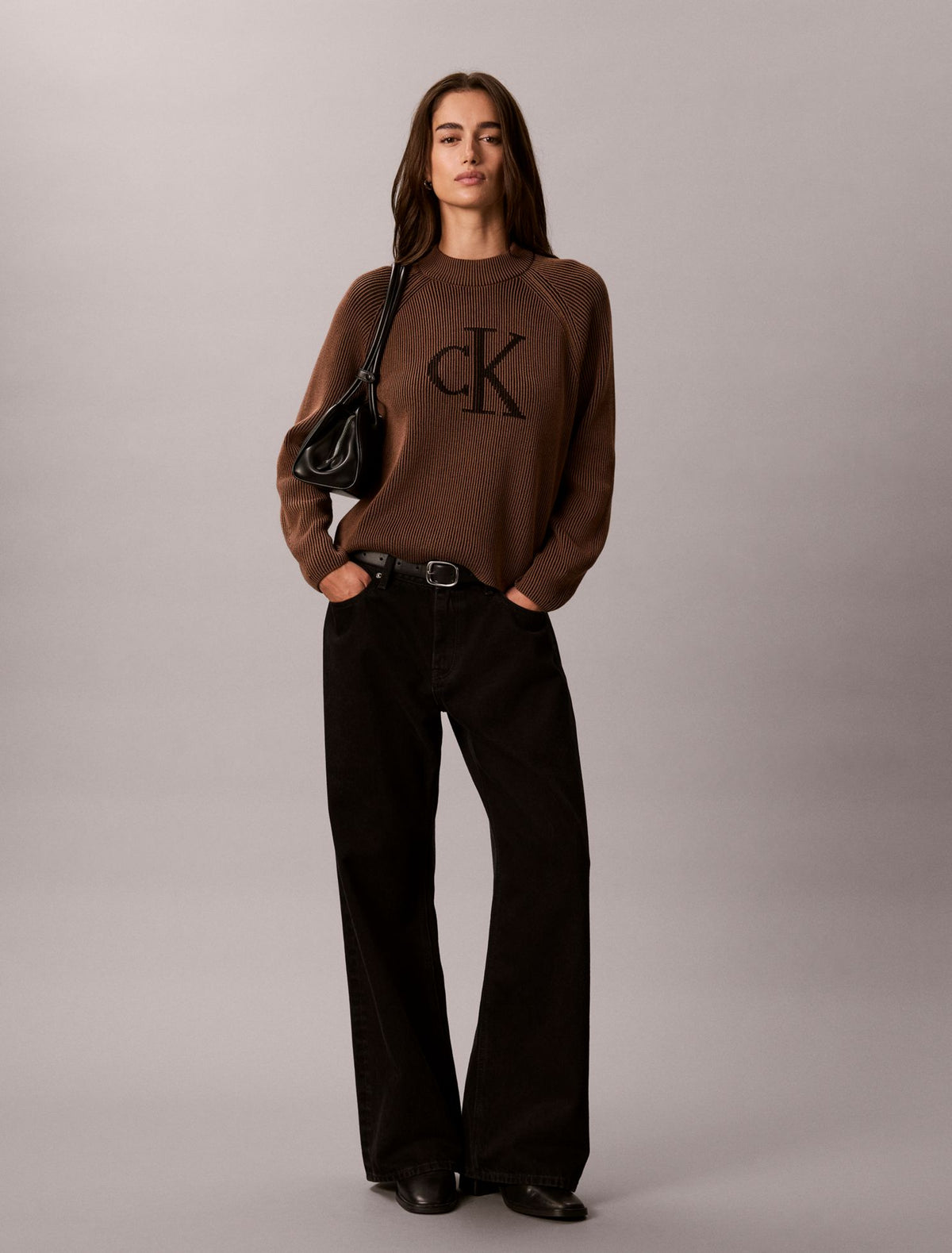 Monogram Graphic Rib Sweater - Calvin Klein Women