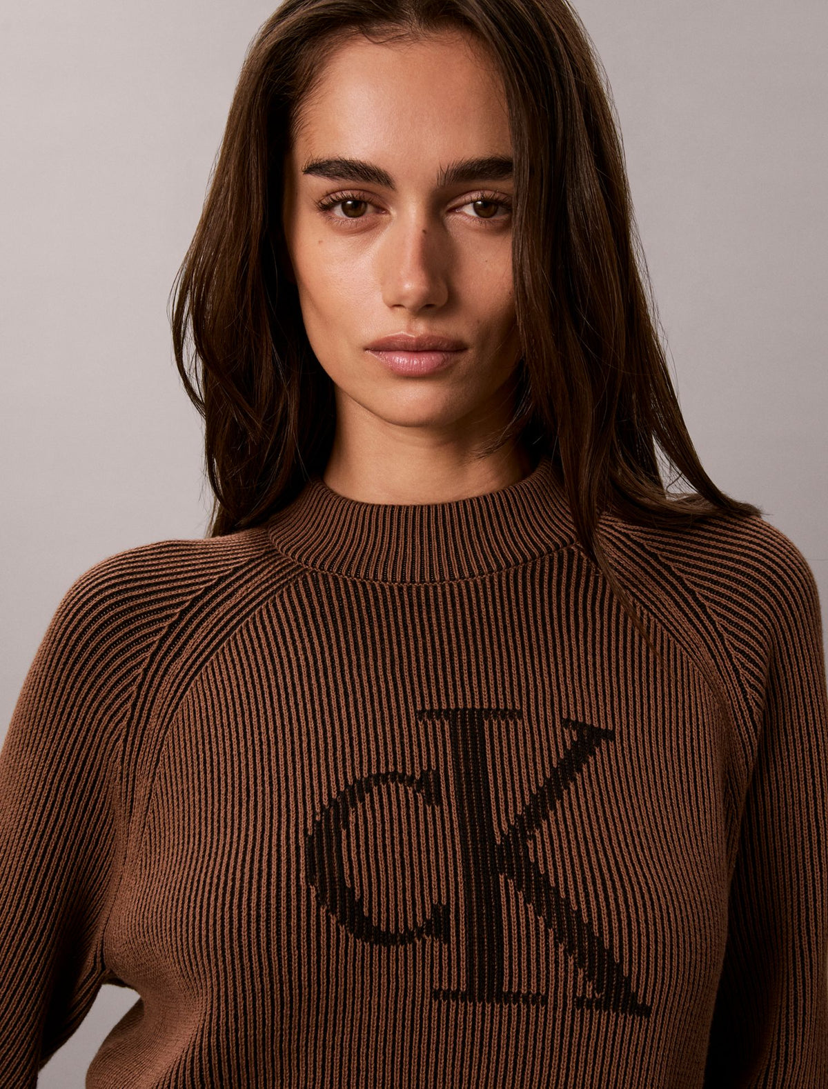 Monogram Graphic Rib Sweater - Calvin Klein Women