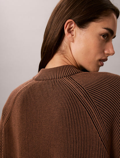 Monogram Graphic Rib Sweater - Calvin Klein Women