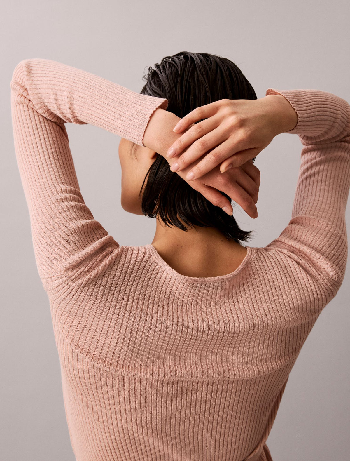 Linen Blend Wrap Sweater - Calvin Klein Women